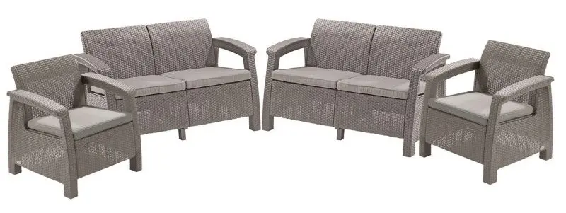 Set mobilier de gradina Keter Corfu Rest (Cappuccino)