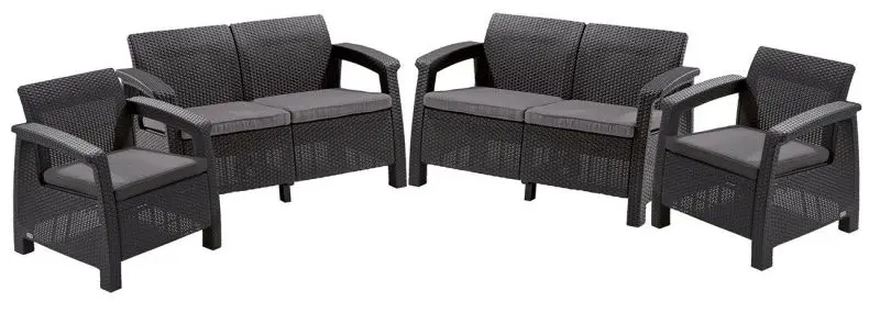 Set mobilier de gradina Keter Corfu Rest (Graphite)