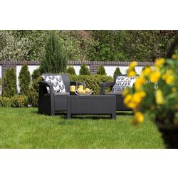 Set mobilier de grădină Keter Corfu Weekend 1910 (Graphite/Grey) Thumb