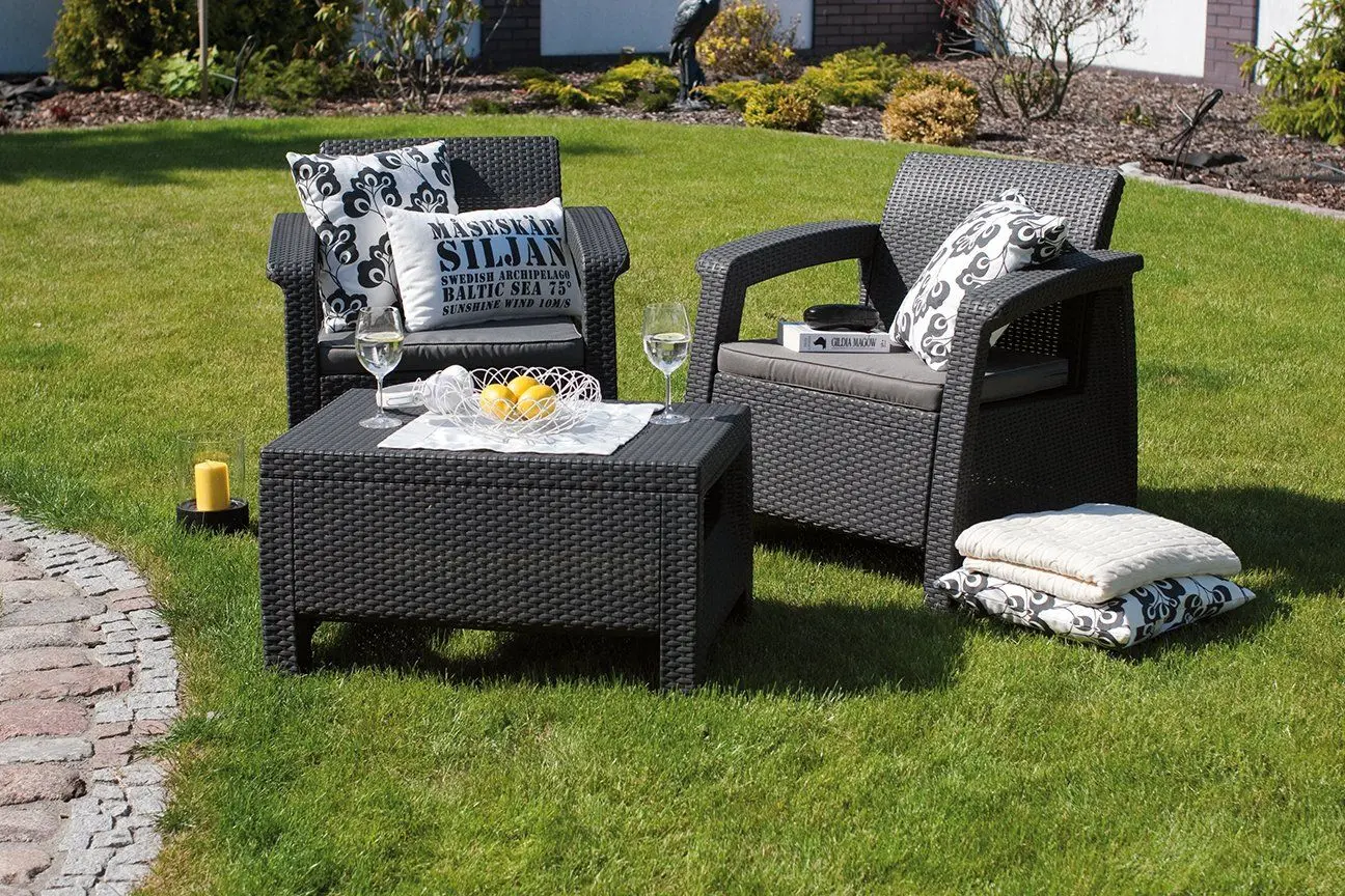 Set mobilier de grădină Keter Corfu Weekend 1910 (Graphite/Grey) - 2