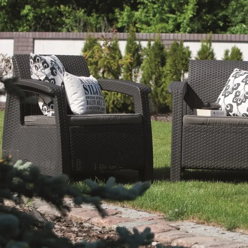 Set mobilier de gradina Keter Corfu Weekend (Graphite) - 5