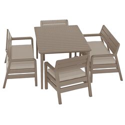 Set mobilier de gradina Keter Delano + Lima 160 (Cappuccino)
