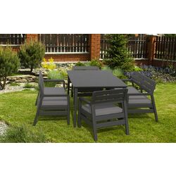 Set mobilier de gradina Keter Delano + Lima 160 (Graphite) Thumb