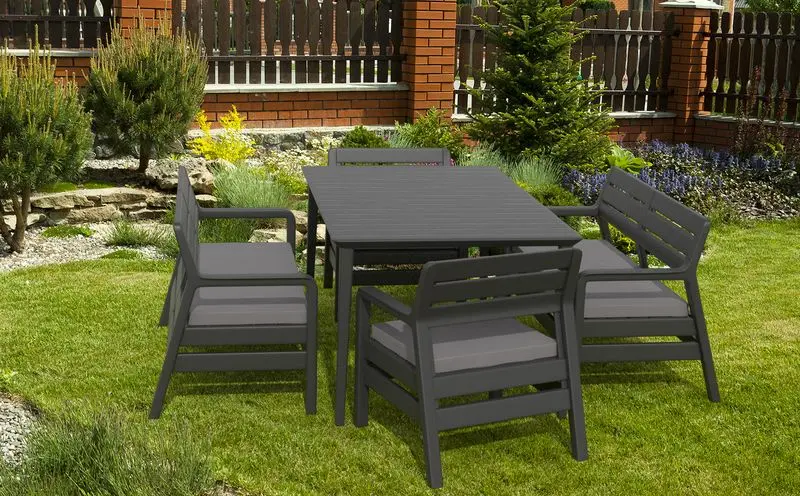 Set mobilier de gradina Keter Delano + Lima 160 (Graphite) - 2