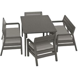 Set mobilier de gradina Keter Delano + Lima 160 (Graphite)