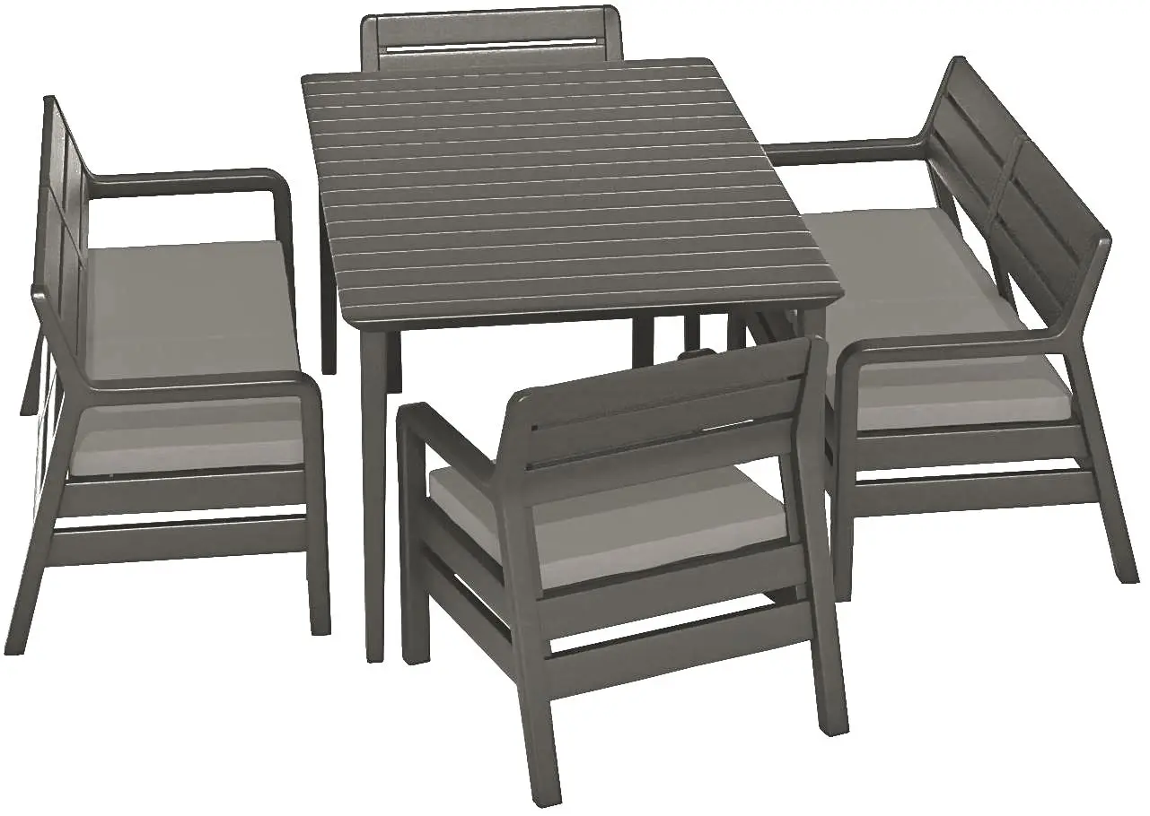 Set mobilier de gradina Keter Delano + Lima 160 (Graphite)