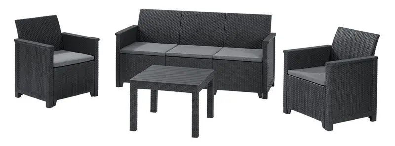 Set mobilier de gradina Keter Elodie 5 (Graphite)