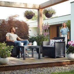 Set mobilier de gradina Keter Elodie Balcony (Graphite) Thumb