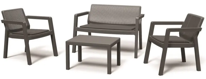 Set mobilier de gradina Keter Emily Patio 247063 (Graphite/Cool Gray)