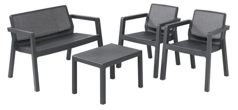 Set mobilier de gradina Keter Emily Patio (Graphite)