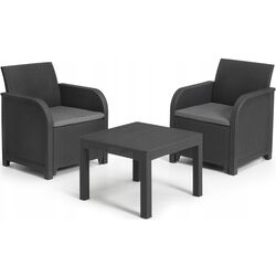 Set mobilier de gradina Keter Rosalie Balcony Classic (Graphite/Grey)
