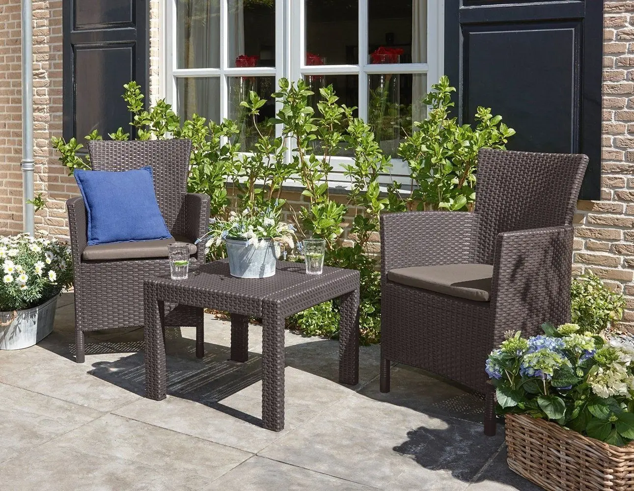 Set mobilier de grădină Keter Rosario Balcony 2332 (Brown/Taupe) - 2