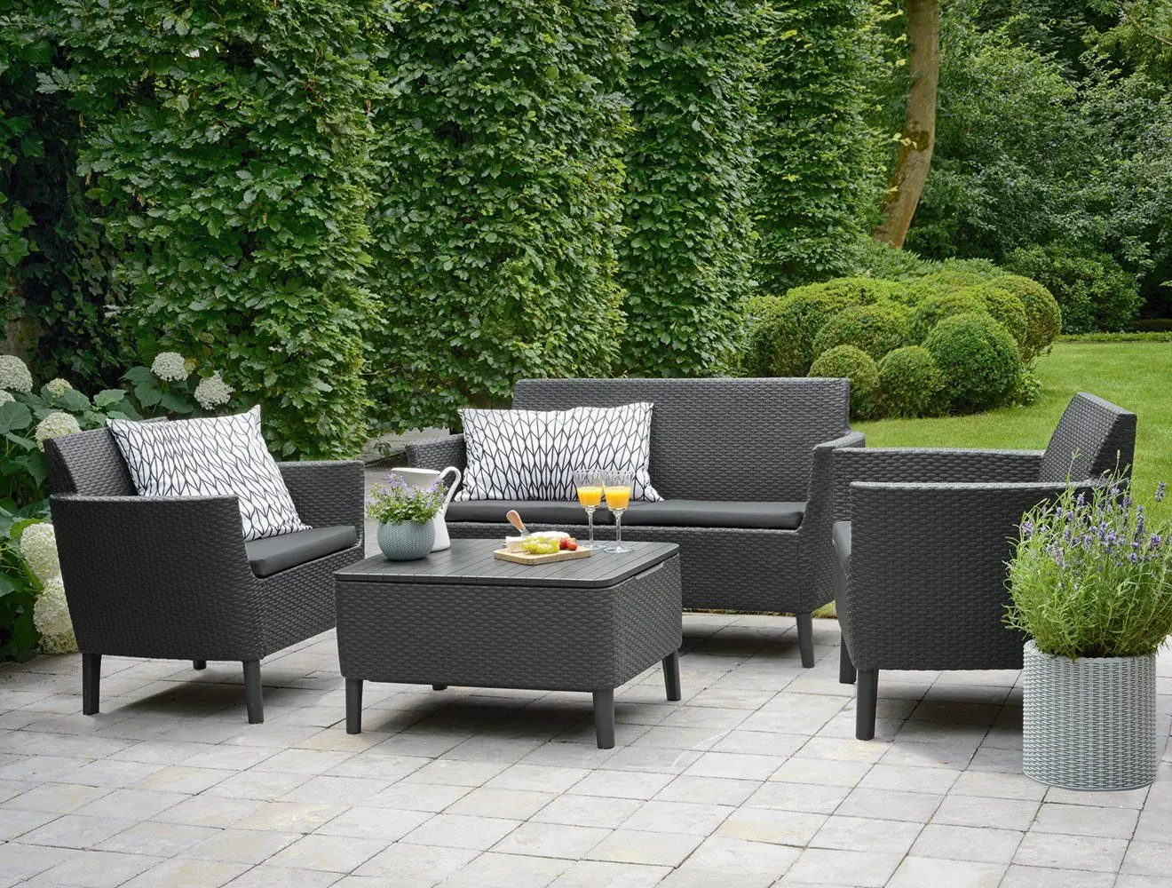 Set mobilier de grădină Keter Salemo 2 1915-0 (Graphite/Grey) - 8