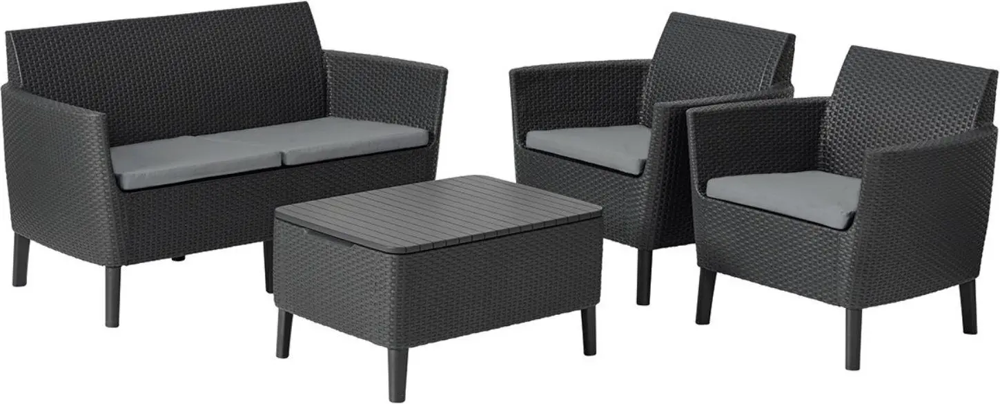 Set mobilier de grădină Keter Salemo 2 1915-0 (Graphite/Grey)