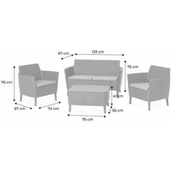 Set mobilier de gradina Keter Salemo 253220 (Graphite/Grey) Thumb
