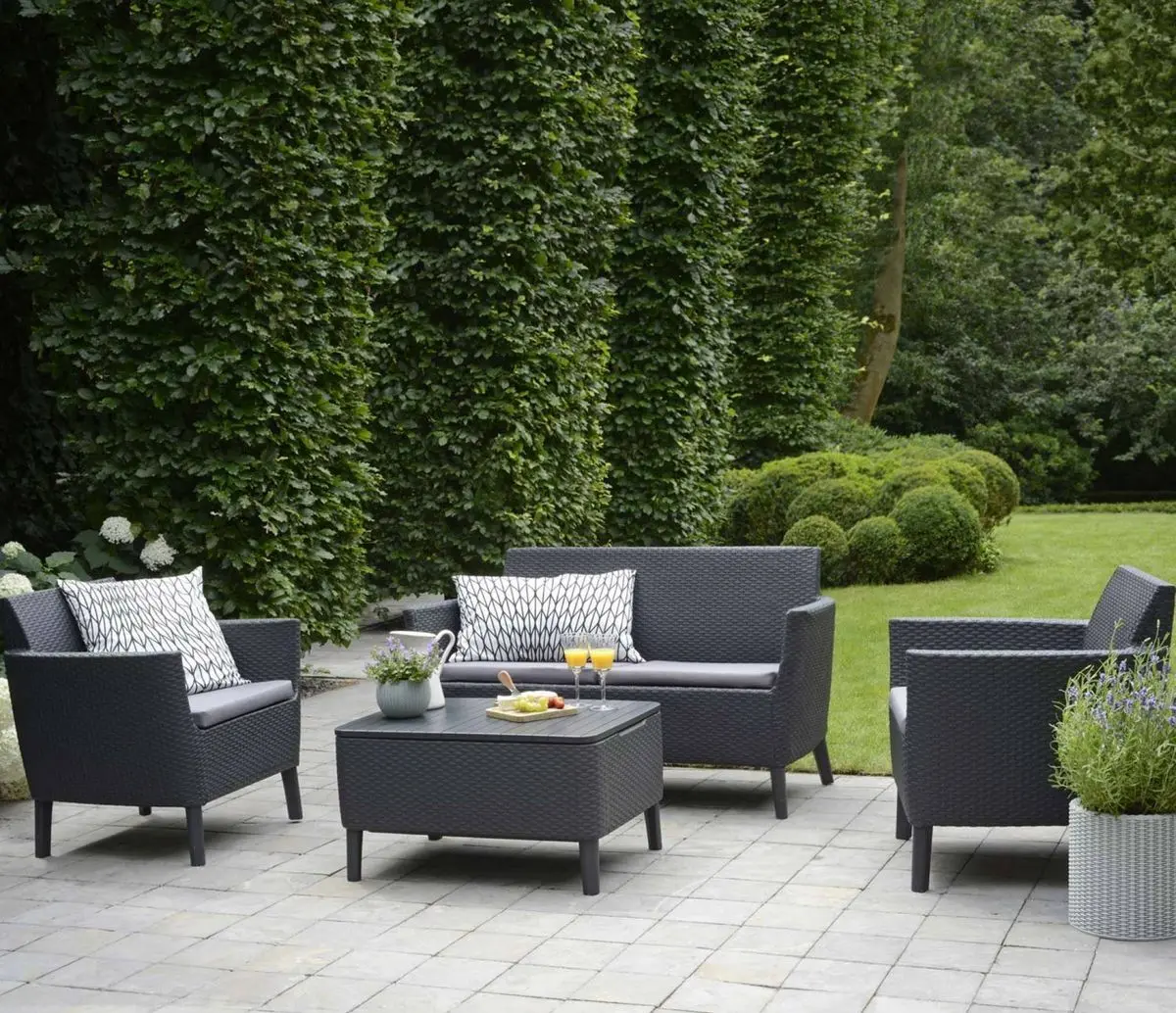 Set mobilier de gradina Keter Salemo 253220 (Graphite/Grey) - 5