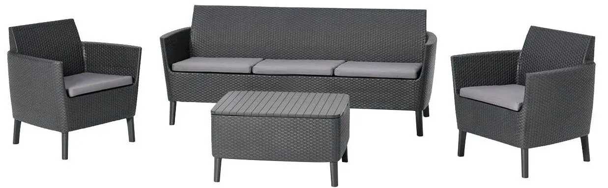 Set mobilier de grădină Keter Salemo 253239 (Graphite/Grey)