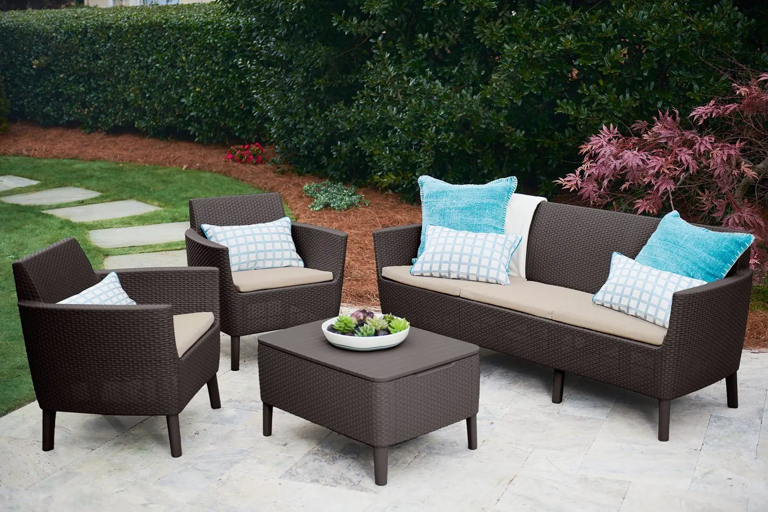 Set mobilier de gradina Keter Salemo 3 (Brown/Grey) - 3