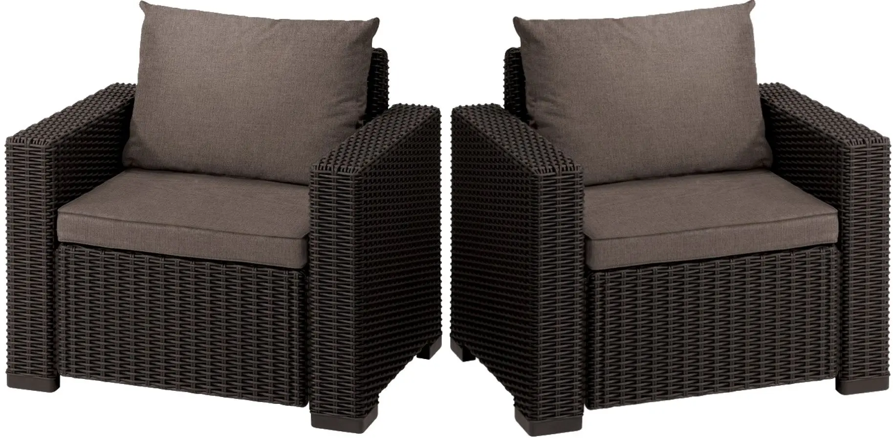 Комплект садовых кресел Keter California Mix&Match 252920 (Brown/Beige)