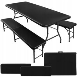 Set mobilier de gradina Malatec Folding (Black) Thumb