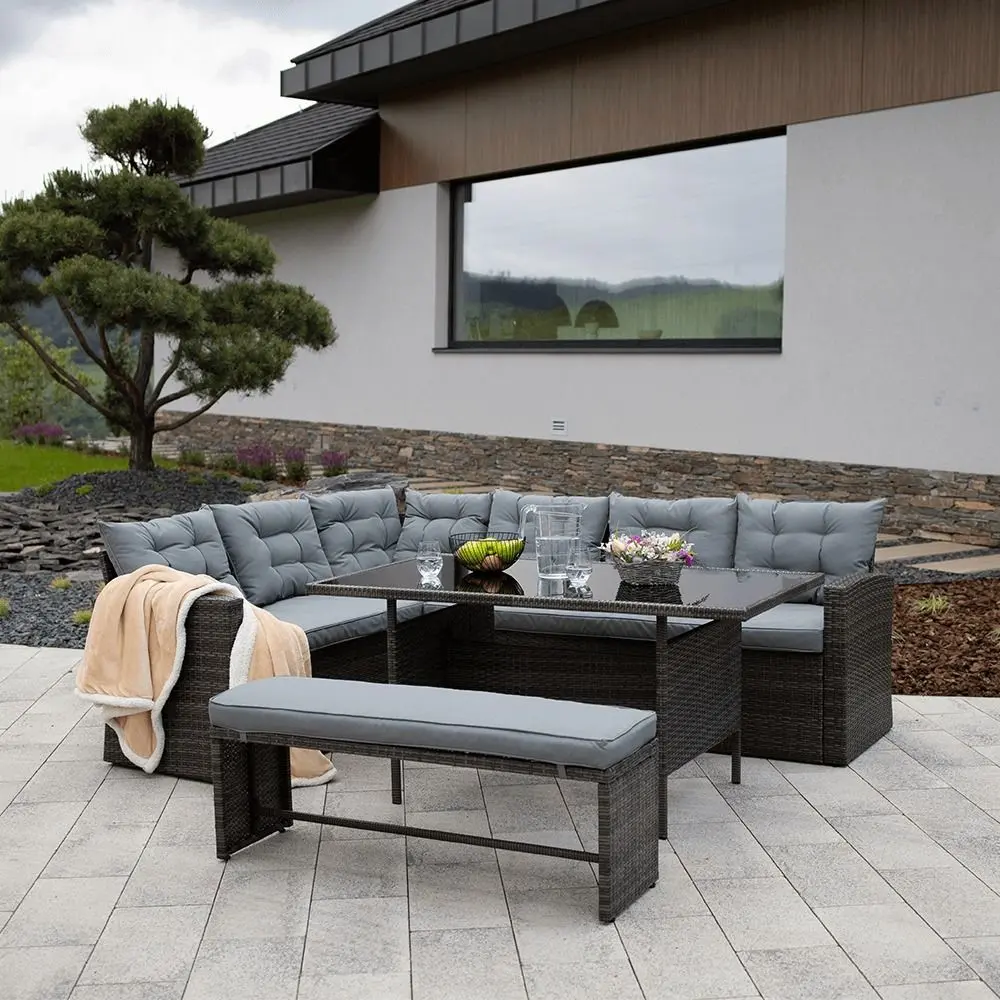 Set mobilier de gradina Mobhaus Aurek (Gray) - 9