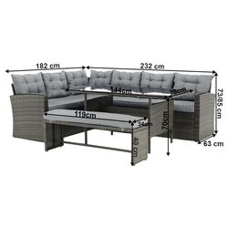 Set mobilier de gradina Mobhaus Aurek (Gray) Thumb