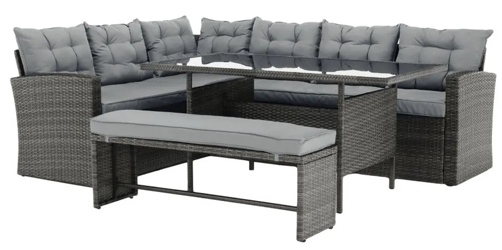Set mobilier de gradina Mobhaus Aurek (Gray)