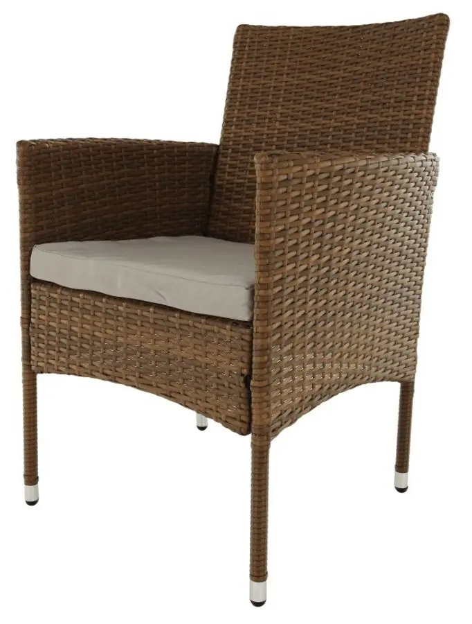 Set mobilier de gradina Mobhaus Garden 6 scaune (Honey/Cream) - 3