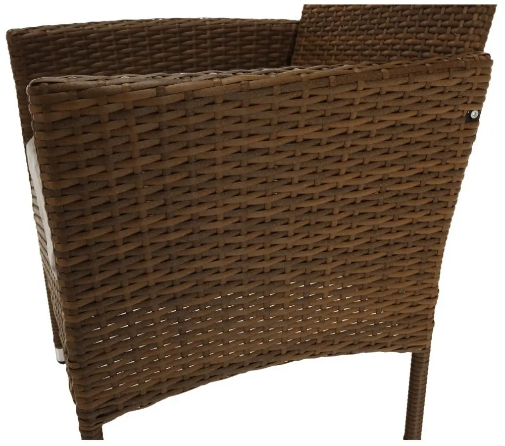 Set mobilier de gradina Mobhaus Garden 6 scaune (Honey/Cream) - 11