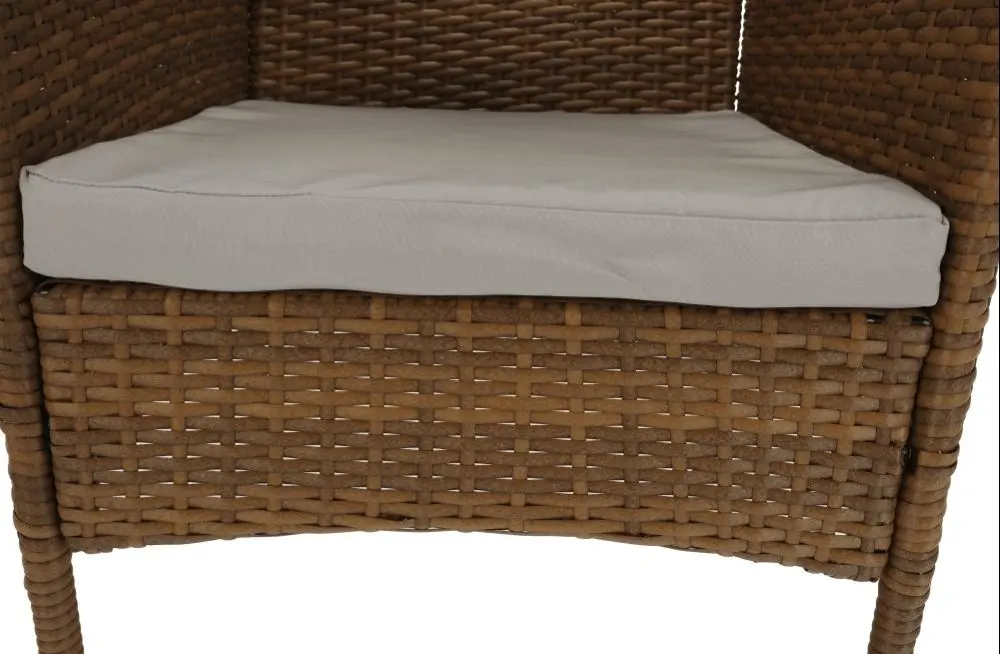 Set mobilier de gradina Mobhaus Garden 6 scaune (Honey/Cream) - 6