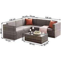 Set mobilier da gradina Mobhaus Gardiana (Gray) Thumb