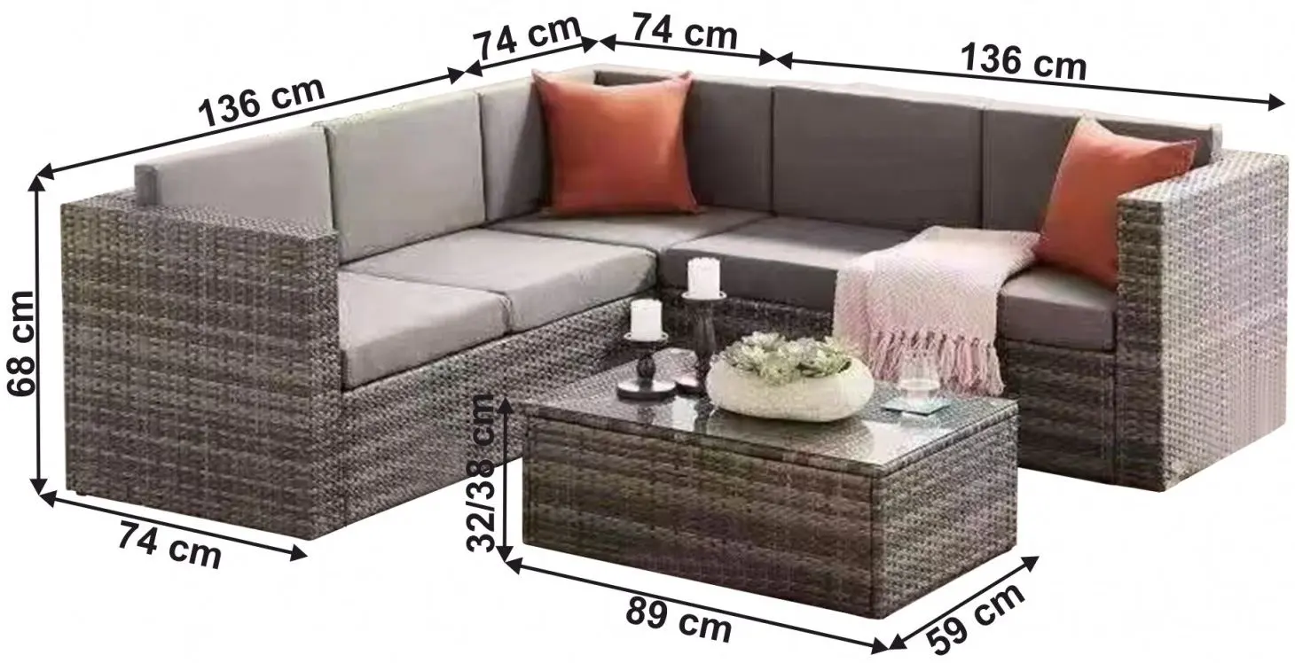 Set mobilier da gradina Mobhaus Gardiana (Gray) - 3