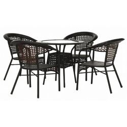 Set mobilier de gradina Mobhaus Geton masa/4 scaune (Brown)