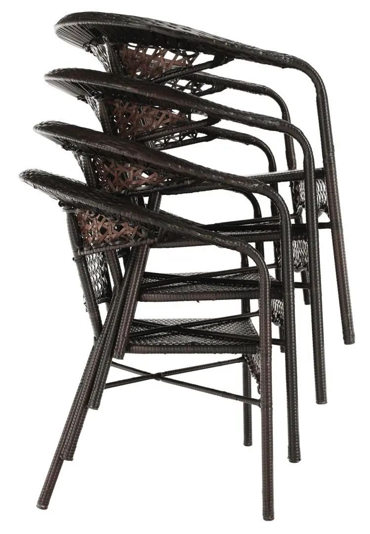 Set mobilier de gradina Mobhaus Geton masa/4 scaune (Brown) - 5