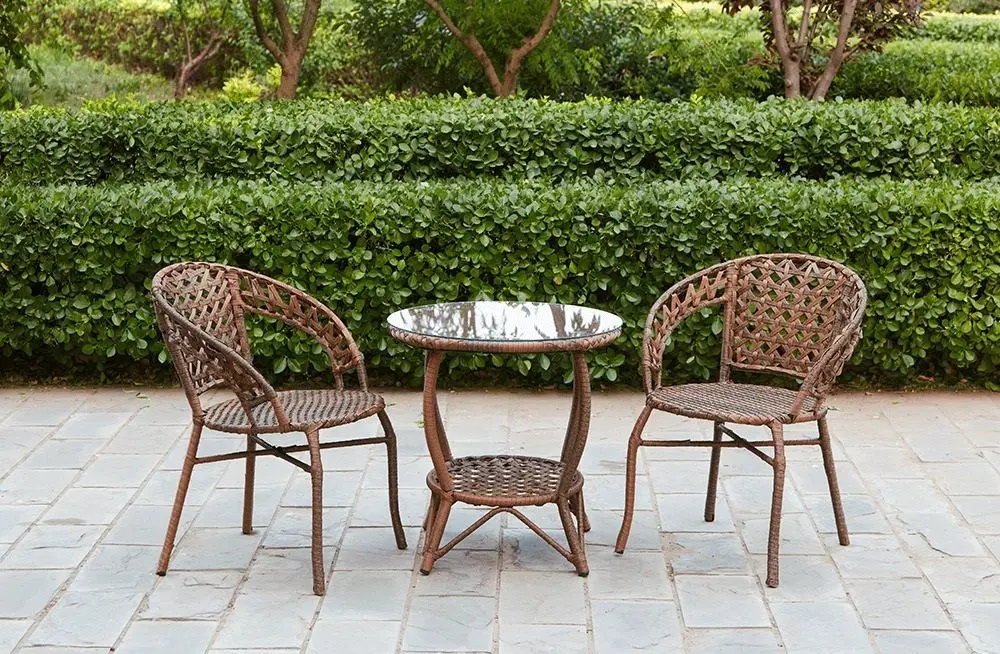 Set mobilier de gradina Mobhaus Jarub 2 scaune (Brown)