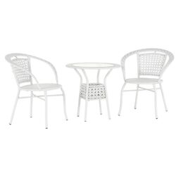 Set mobilier de gradina Mobhaus Jenar masa/2 scaune (White)