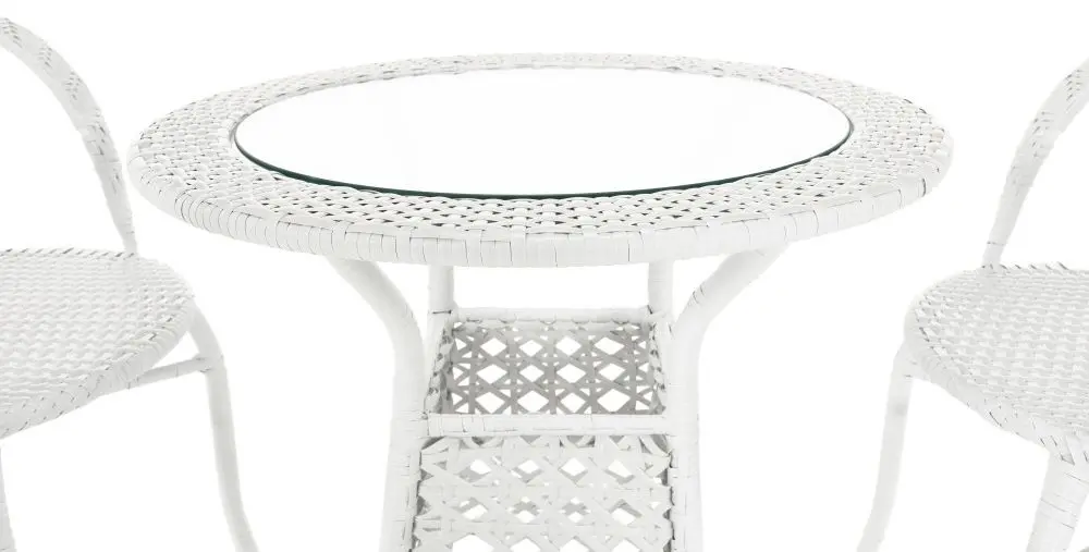 Set mobilier de gradina Mobhaus Jenar masa/2 scaune (White)