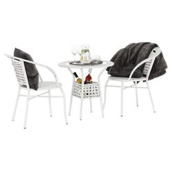 Set mobilier de gradina Mobhaus Jenar masa/2 scaune (White) Thumb