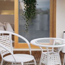 Set mobilier de gradina Mobhaus Jenar masa/2 scaune (White) Thumb