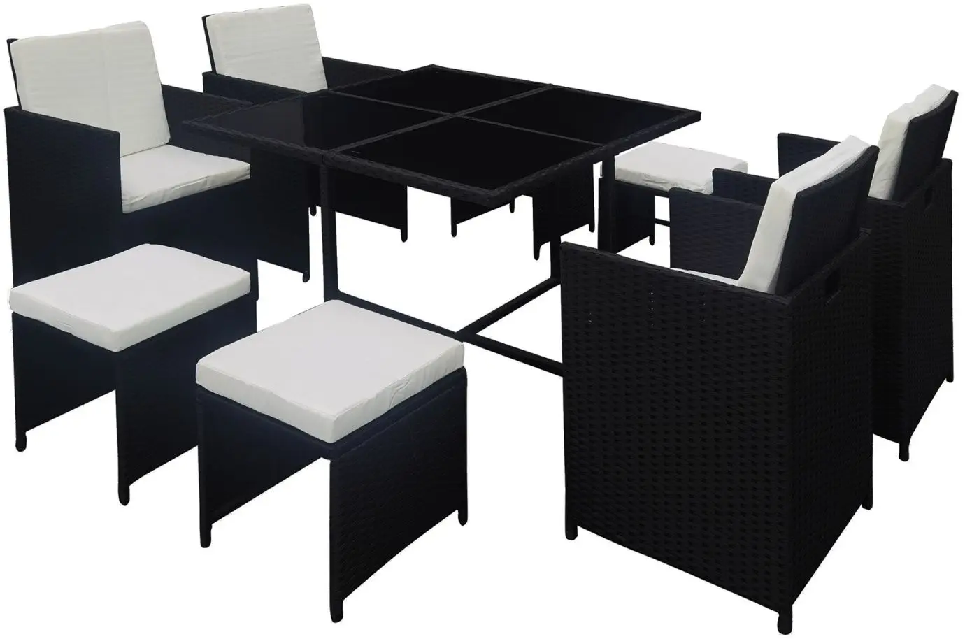 Set mobilier da gradina Mobhaus Kubikus (Black) - 3