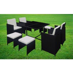 Set mobilier da gradina Mobhaus Kubikus (Black)