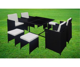 Set mobilier da gradina Mobhaus Kubikus (Black)