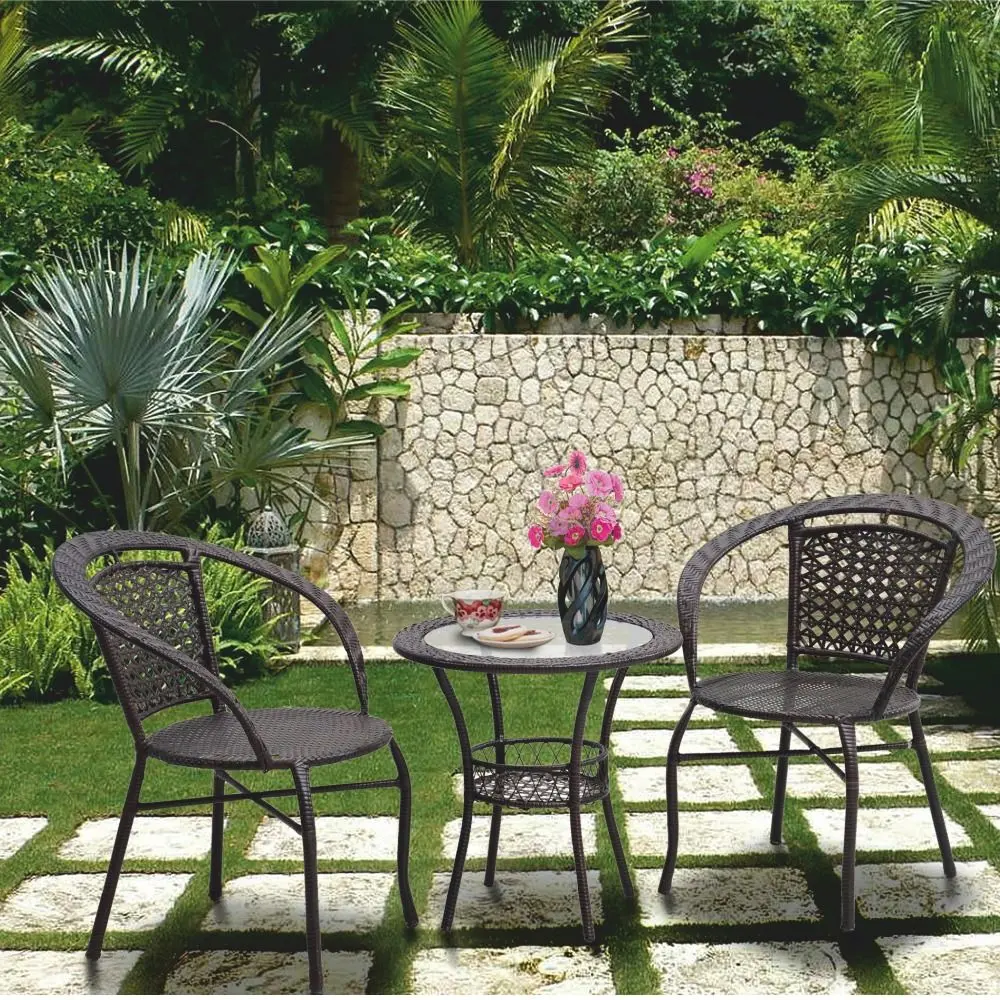 Set mobilier de gradina Mobhaus Lasan 2 scaune (Brown)