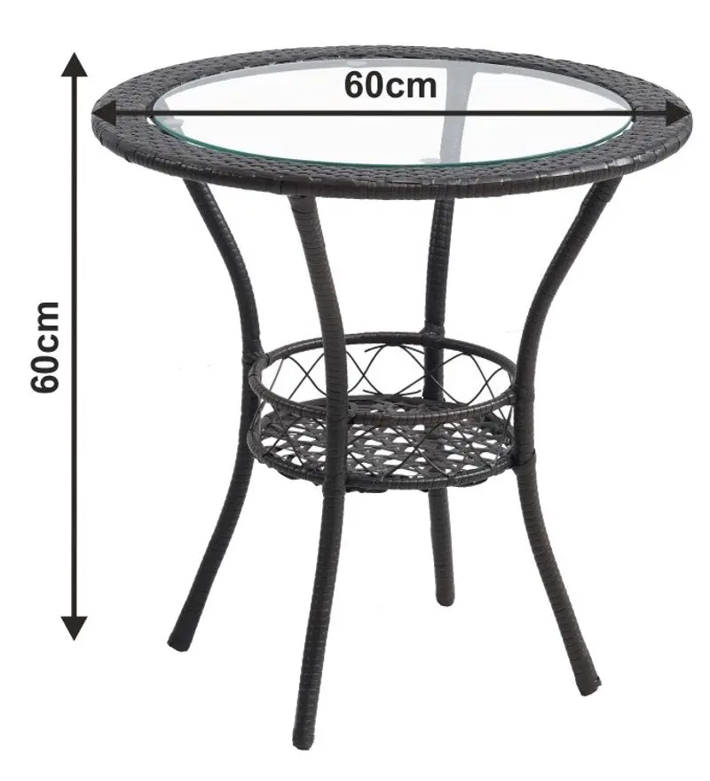 Set mobilier de gradina Mobhaus Lasan 2 scaune (Brown)