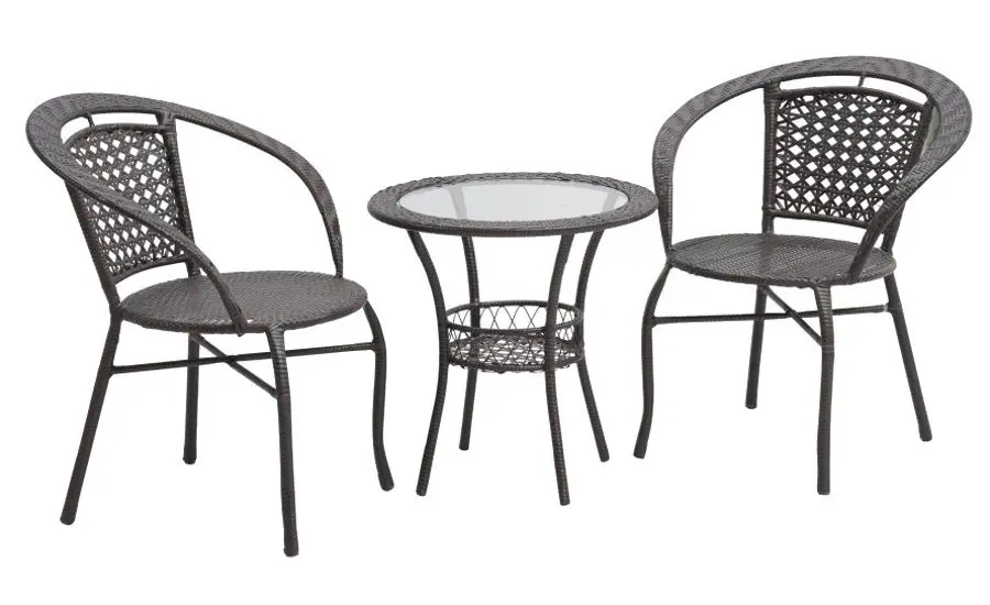 Set mobilier de gradina Mobhaus Lasan 2 scaune (Brown)