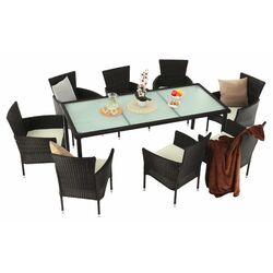 Set mobilier da gradina Mobhaus Menibor 8 scaune (Brown/Beige) Thumb