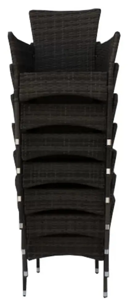 Set mobilier de gradina Mobhaus Menibor masa/8 scaune (Gray) - 2