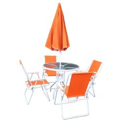 Set mobilier da gradina Mobhaus Odelo 4 scaune (Orange/White) Thumb