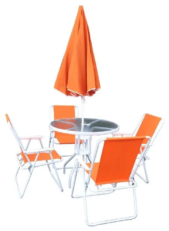 Set mobilier da gradina Mobhaus Odelo 4 scaune (Orange/White) - 2