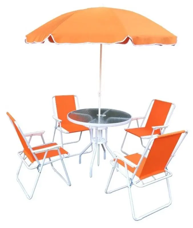 Set mobilier da gradina Mobhaus Odelo 4 scaune (Orange/White)